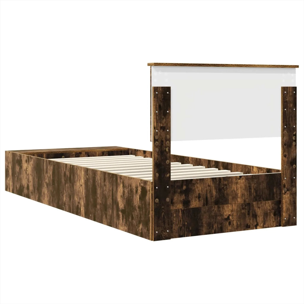 Struttura del letto Rovere fumé 75 x 190 cm Legno multistrato 3408421