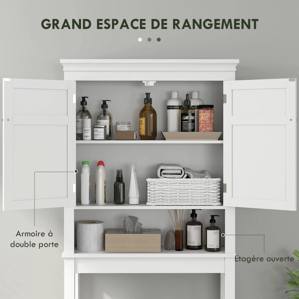 Mobile Bagno 2 Ante Sospeso con Ripiani Regolabili ¨C Minimal ¨C Bianco