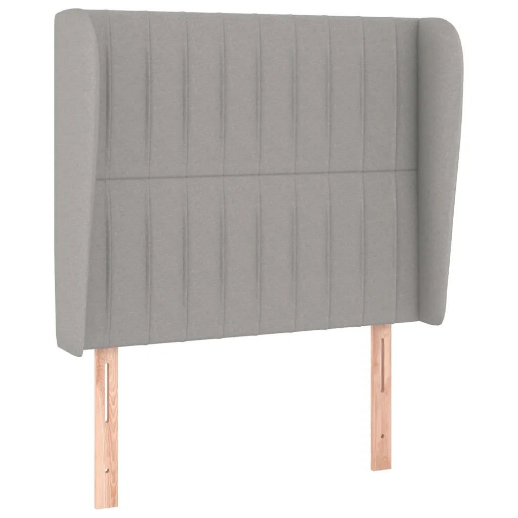 Testiera ad Orecchio Grigio Chiaro 83x23x118/128 cm in Tessuto 3118168