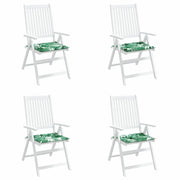 Cuscini per sedie 4 pz | Cuscini per sedie Motivo Foglia 50 x 50 x 4 cm