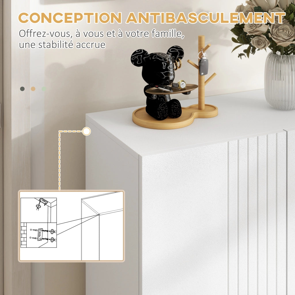 Scarpiera 20 paia ¨C Xylo ¨C ante chiusura soft, ripiani regolabili, bianco