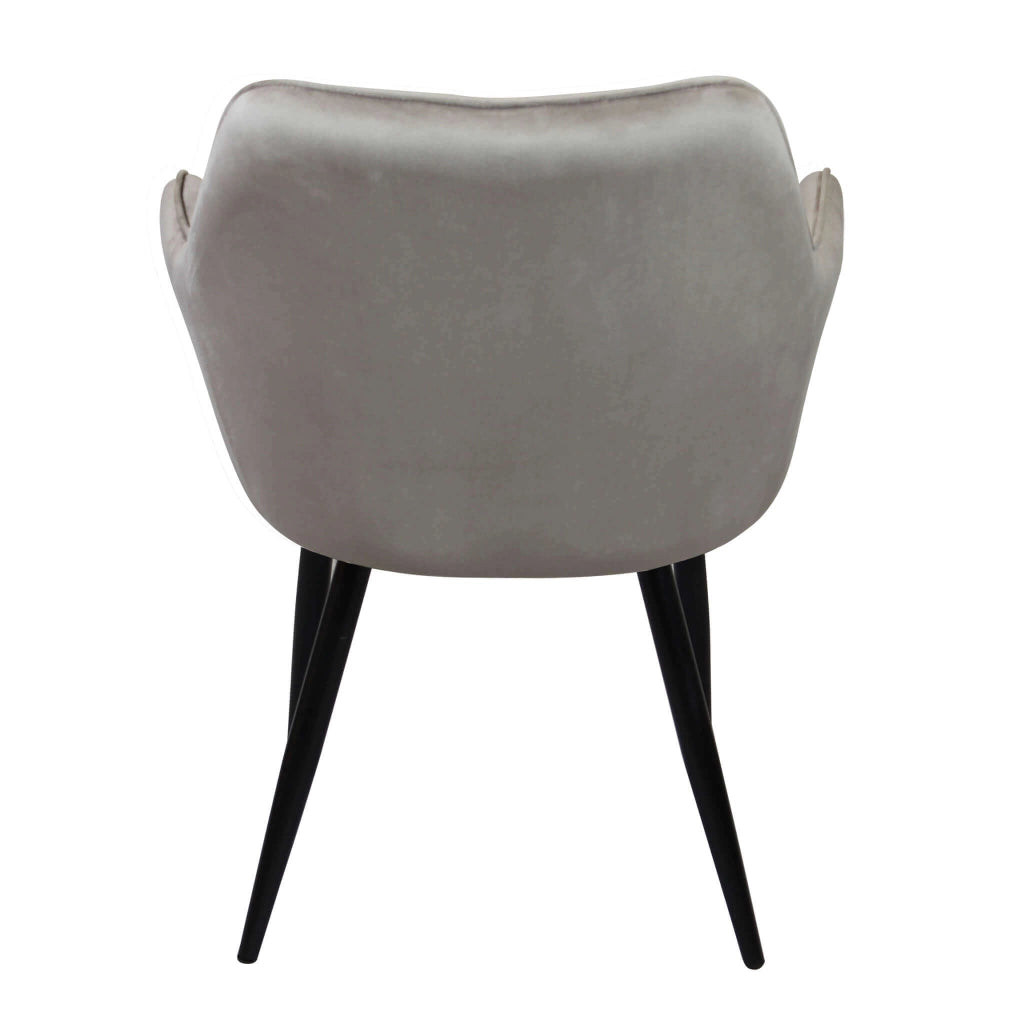 Poltrona per Sala da Pranzo in Velluto Metallo cm 48x62x83 - CALLIOPE