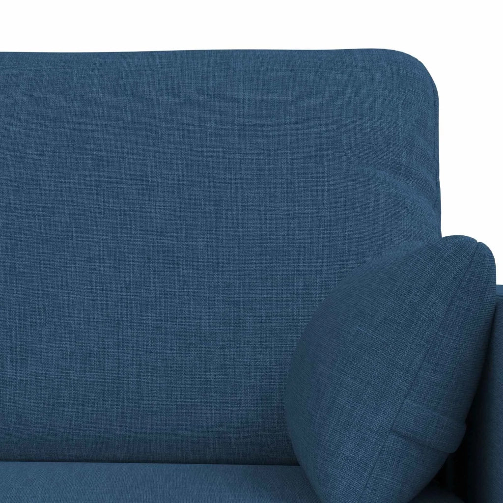 Divano 2 pcs Blu 158 x 78 x 80 cm Tessuto