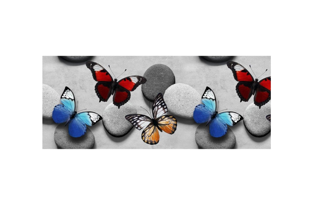 Tappeto Passatoia Cucina Antiscivolo Sottolavello Disegno Papillon - 50x230 - Papillon