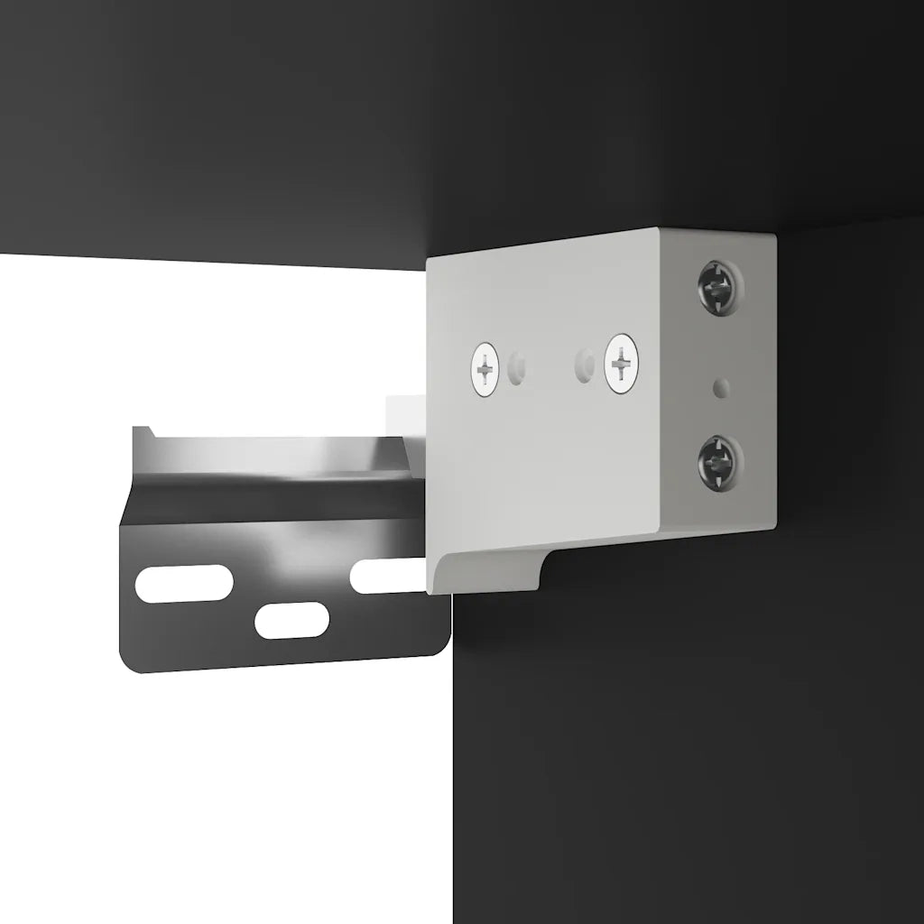 Mobile Porta TV Nero 100x31x39,5 cm in Truciolato e Metallo 848929