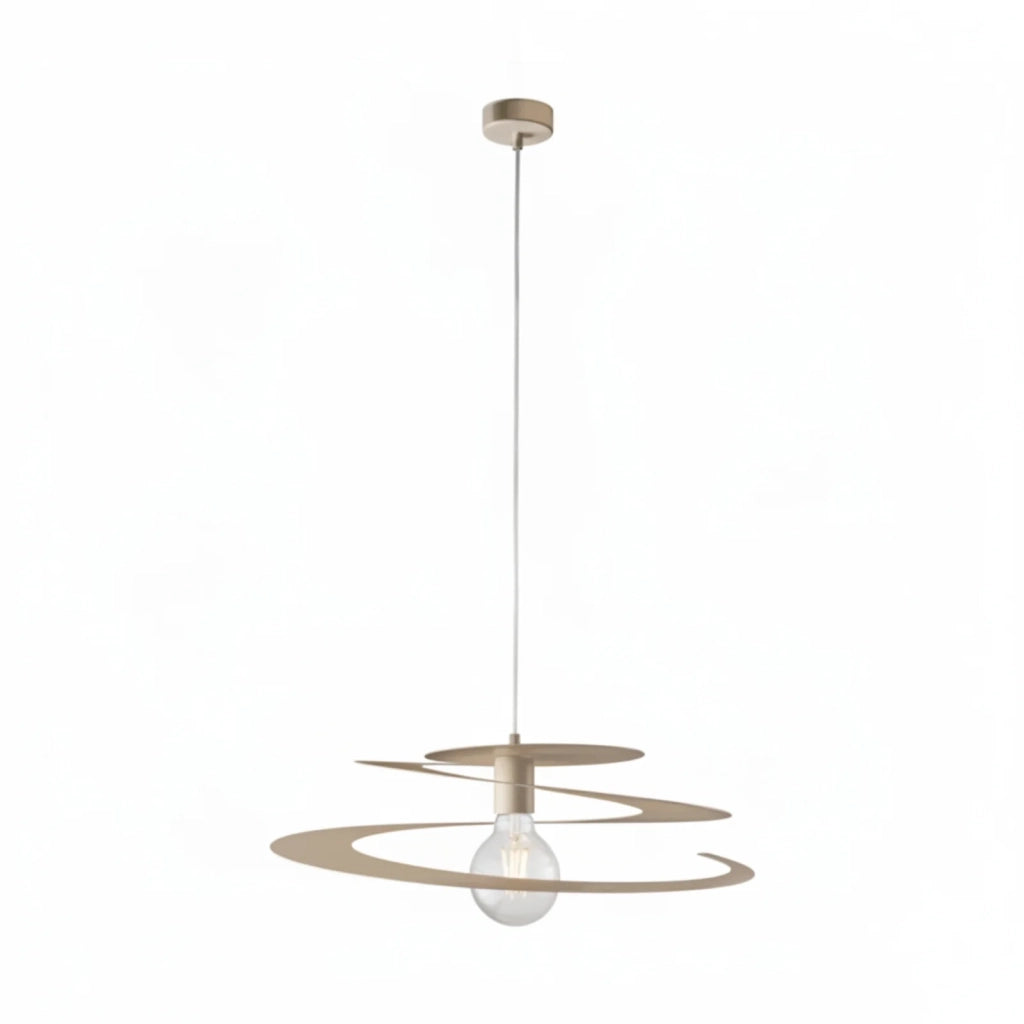 Sospensione Spring 1 Luce Tortora Altezza Regolabile Luceart Design