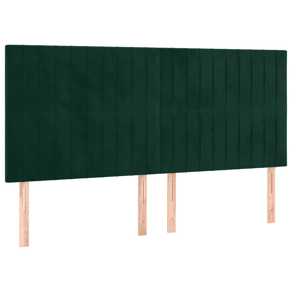 Testiera | Testata Verde Scuro 180x5x118/128 cm Velluto
