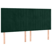 Testiera | Testata Verde Scuro 180x5x118/128 cm Velluto
