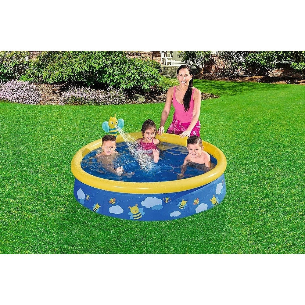 Trade Shop - La Mia Prima Piscina Fuori Terra Fast Set Con Spruzzatore 152x38cm 2 Colori 57326 -