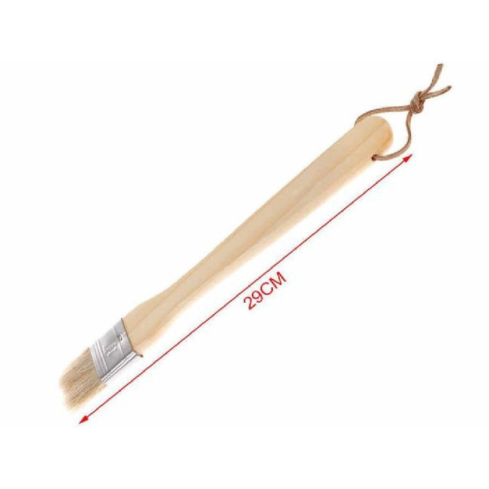 Trade Shop - Pennello Per Barbecue Grigliate 29cm Legno Spalmare Oli Salsa Marinature 2406326 -