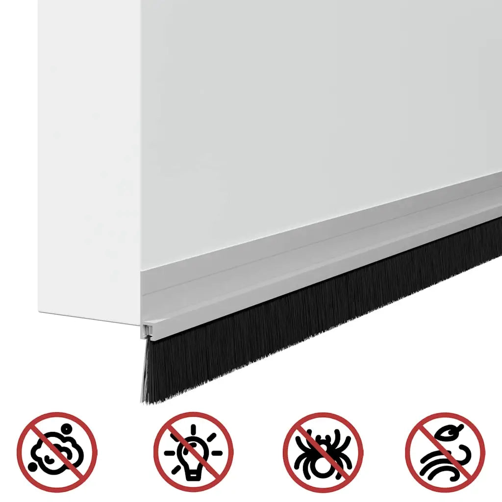 Spazzole per porte autoadesive 2 pz Argento 100 cm CFW7731830