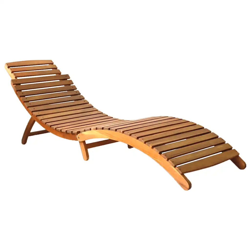 Lettini Prendisole 2 pz con Cuscini in Legno Massello d'Acacia 3077367