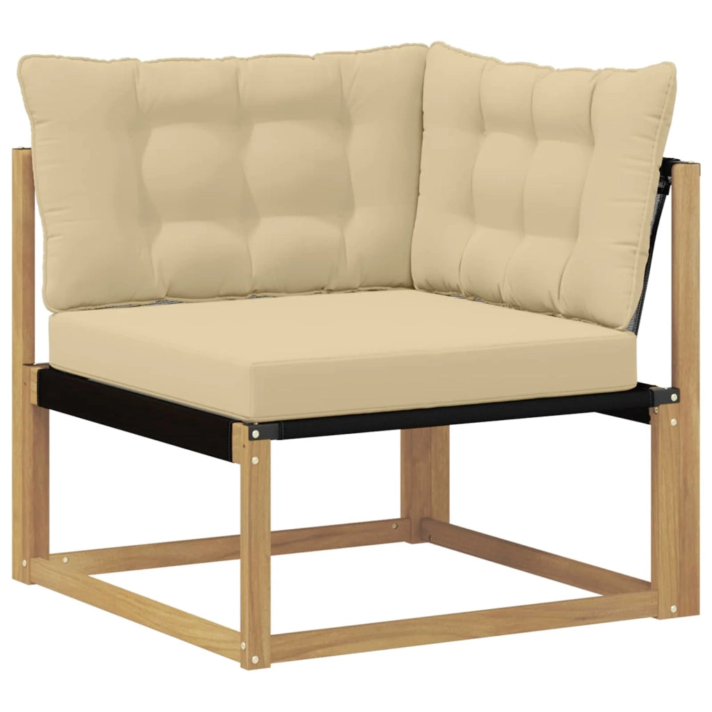 Set di divani da esterno con cuscino 5 pcs Bianco e Beige 3388675