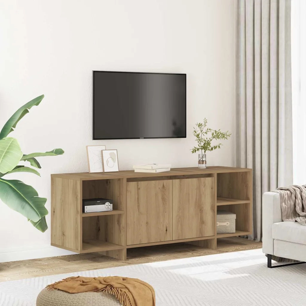 Mobile TV Rovere Artigianale 130x35x50 cm in Legno Multistrato 856789
