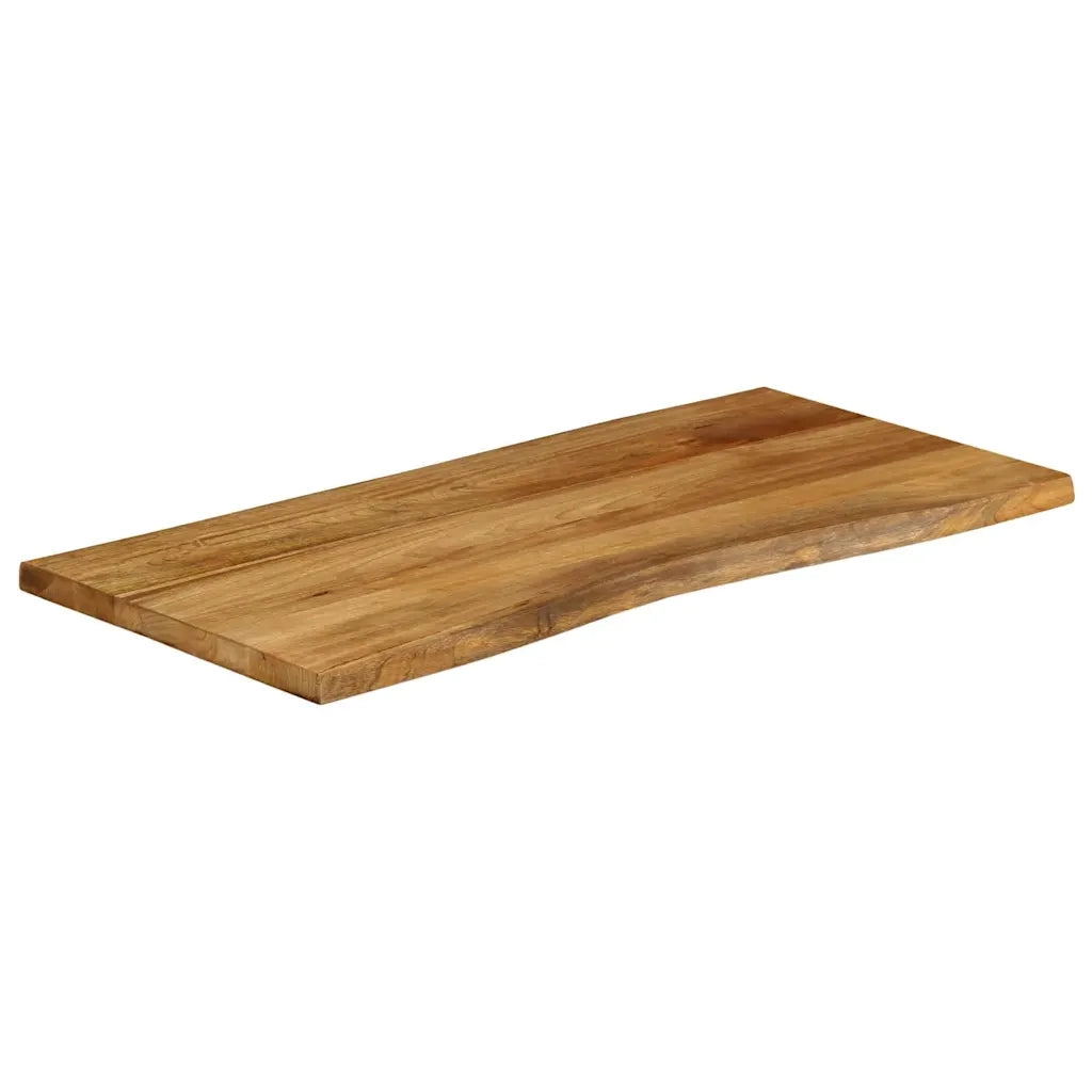 Piano Tavolo 100x60x2,5 cm Bordi Vivi in Legno Massello Mango 370766