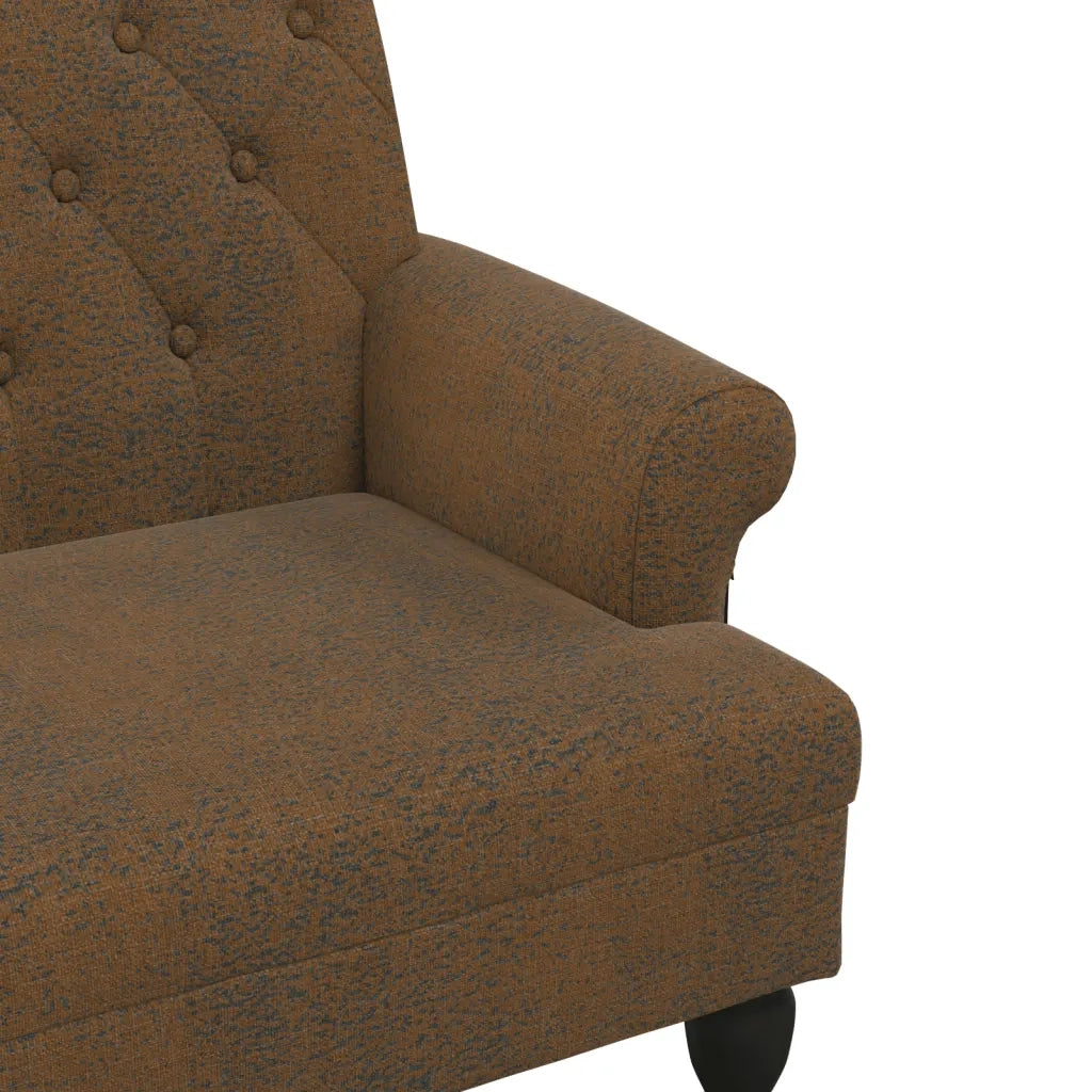 Panca con Schienale-Divano Sedia Marrone 120x62x75,5 cm in Scamosciato