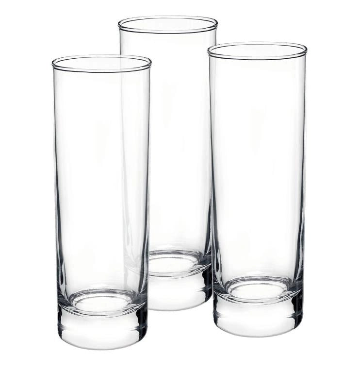 Set 3 Bicchieri Long Drink Succo di Frutta in Vetro Cortina 30 cl