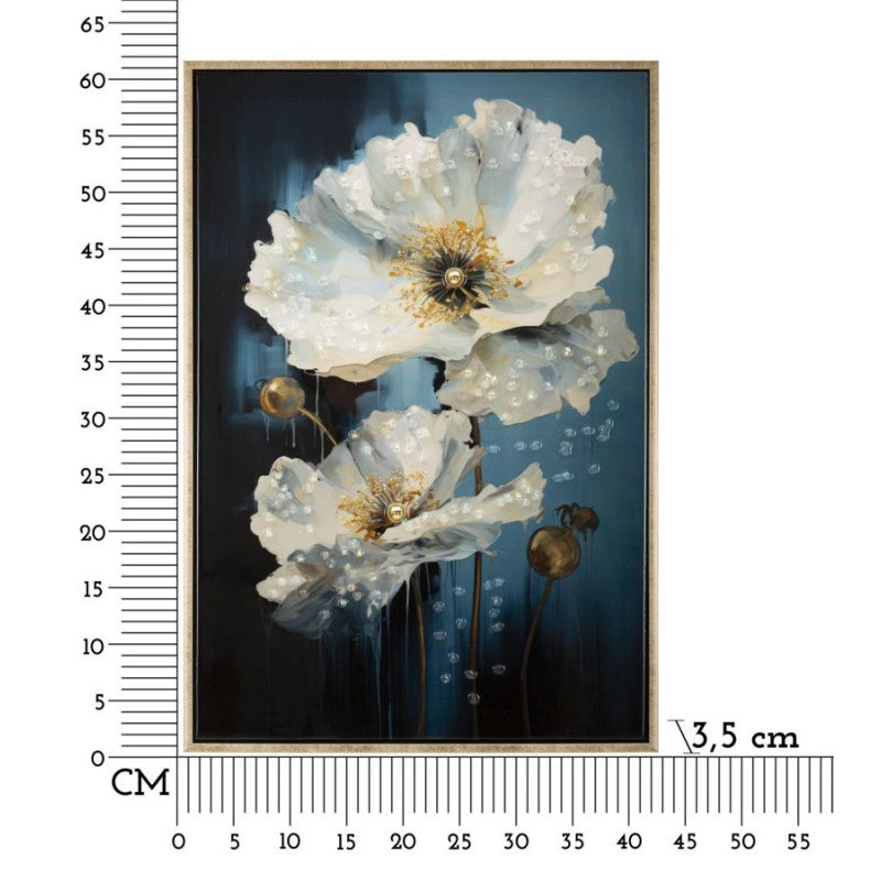 Dipinto Su Tela Laccato Bluey Con Cornice cm 42x3,5x62