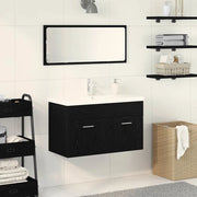 Mobile da Bagno Rovere Nero 90 x 38,5 x 46 cm Legno multistrato 3333136