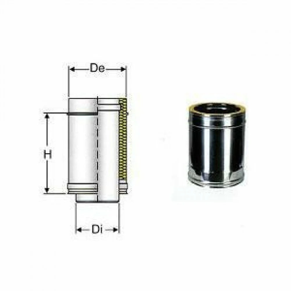 Inox doppia parete aisi 316 tubo l.245 d.350 400 b08x9xyr3m