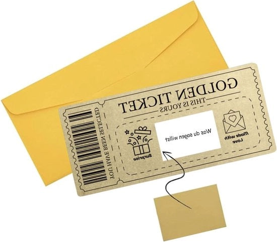 3x biglietto d'oro per il cinema, regalo di compleanno per donne