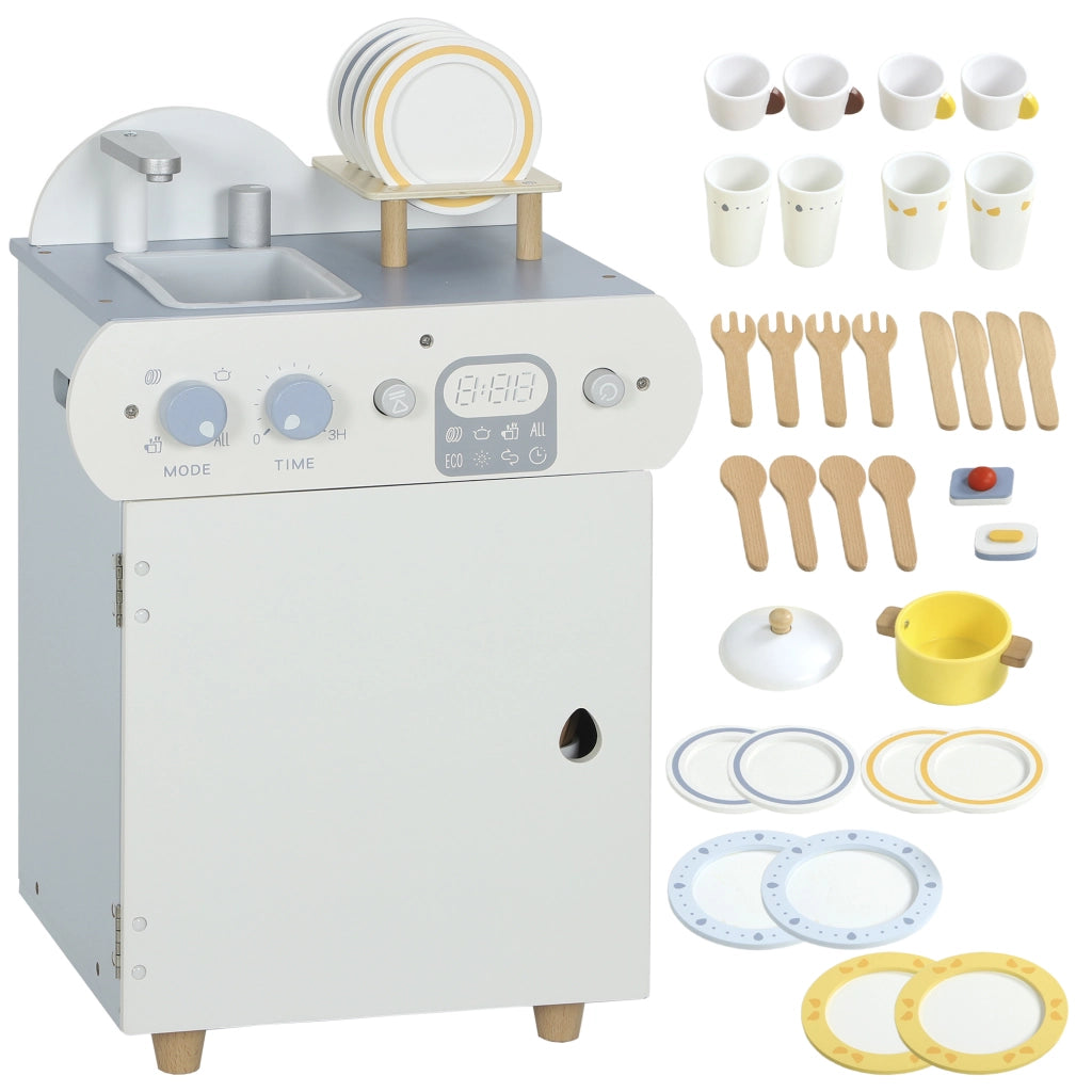 Cucina Giocattolo per Bambini ¨C Minimal ¨C Legno MDF, Colore Blu Chiaro
