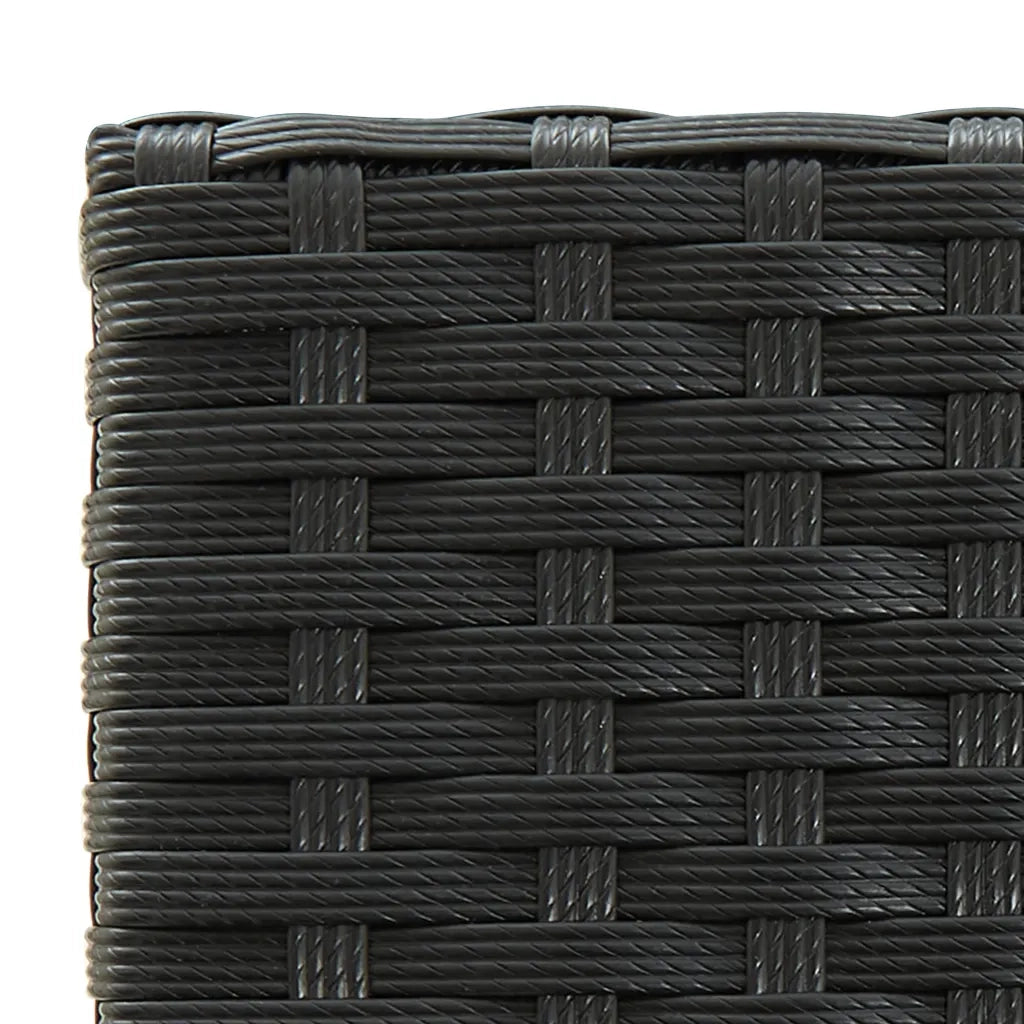 Sgabelli da Bar 4 pz in Polyrattan Nero 362584