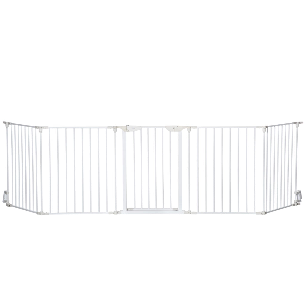 Recinto modulare per cani con porta integrata ¨C Xylo ¨C 300x74,5 cm metallo PP bianco