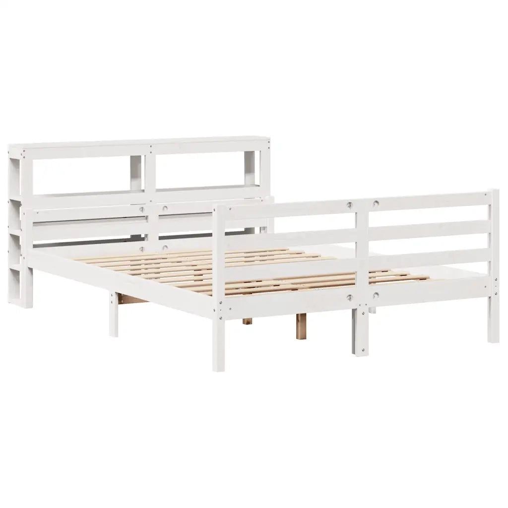 Giroletto con Testiera 160x200 cm in Legno Massello di Pino