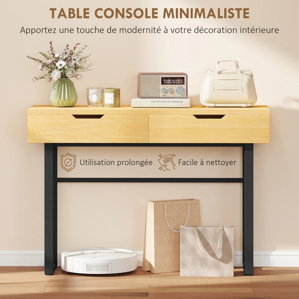 Console ¨C Minimal ¨C metallo, legno, 110 cm