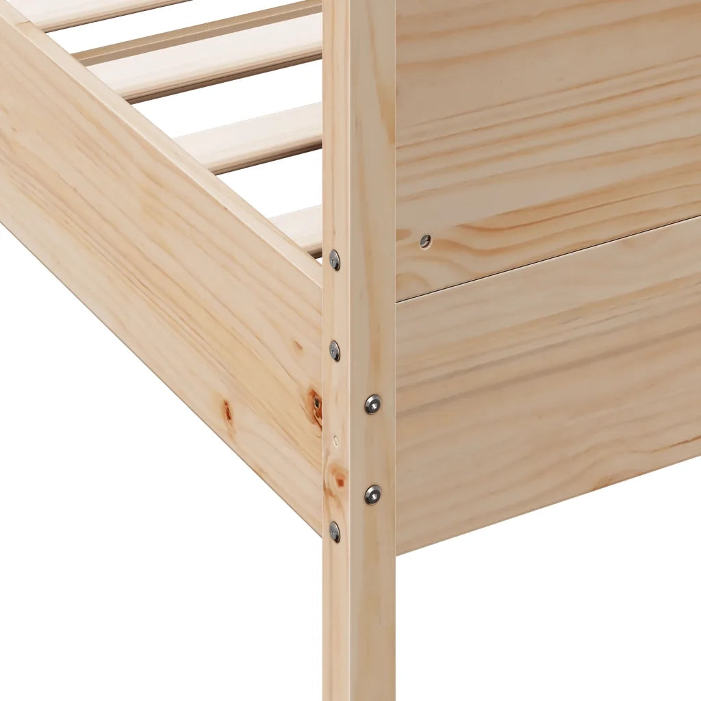 Giroletto senza Materasso 120x200 cm in Legno Massello di Pino