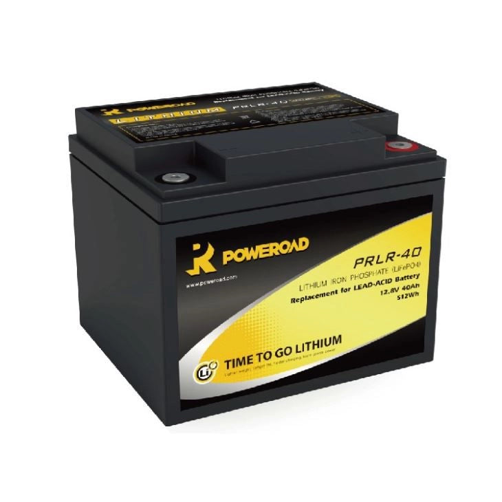 Batteria Poweroad deep-cycle LiFePO4 PRLR-40 12V 40 Ah