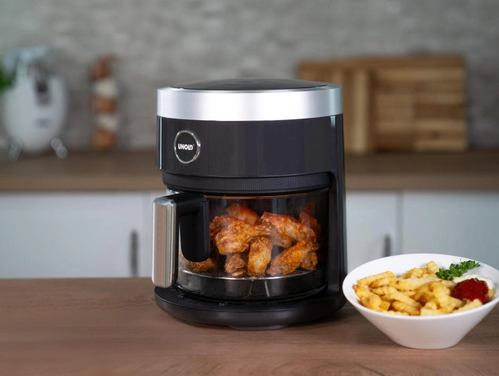Unold 58695 friggitrice Singolo 3,5 L Indipendente 1200 W Friggitrice ad aria calda Nero