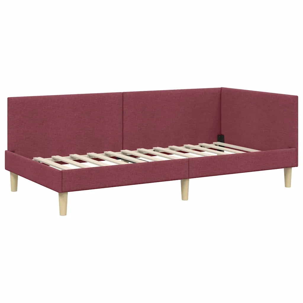 Cornice del letto ad angolo Rosso Vino 90 cm x 200 cm