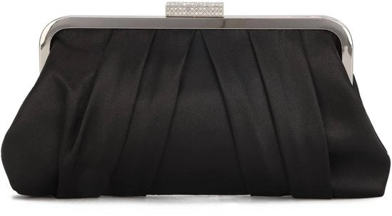 Borsa Clutch Classica Pieghevole per Donna in Satin Elegante Forme Formali Borsa Clutch Pieghevole Simple Classica