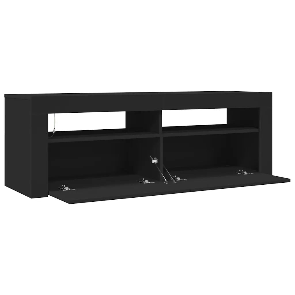 Mobile TV | Armadietto TV | Mobile Porta TV con Luci LED Nero 120x35x40 cm