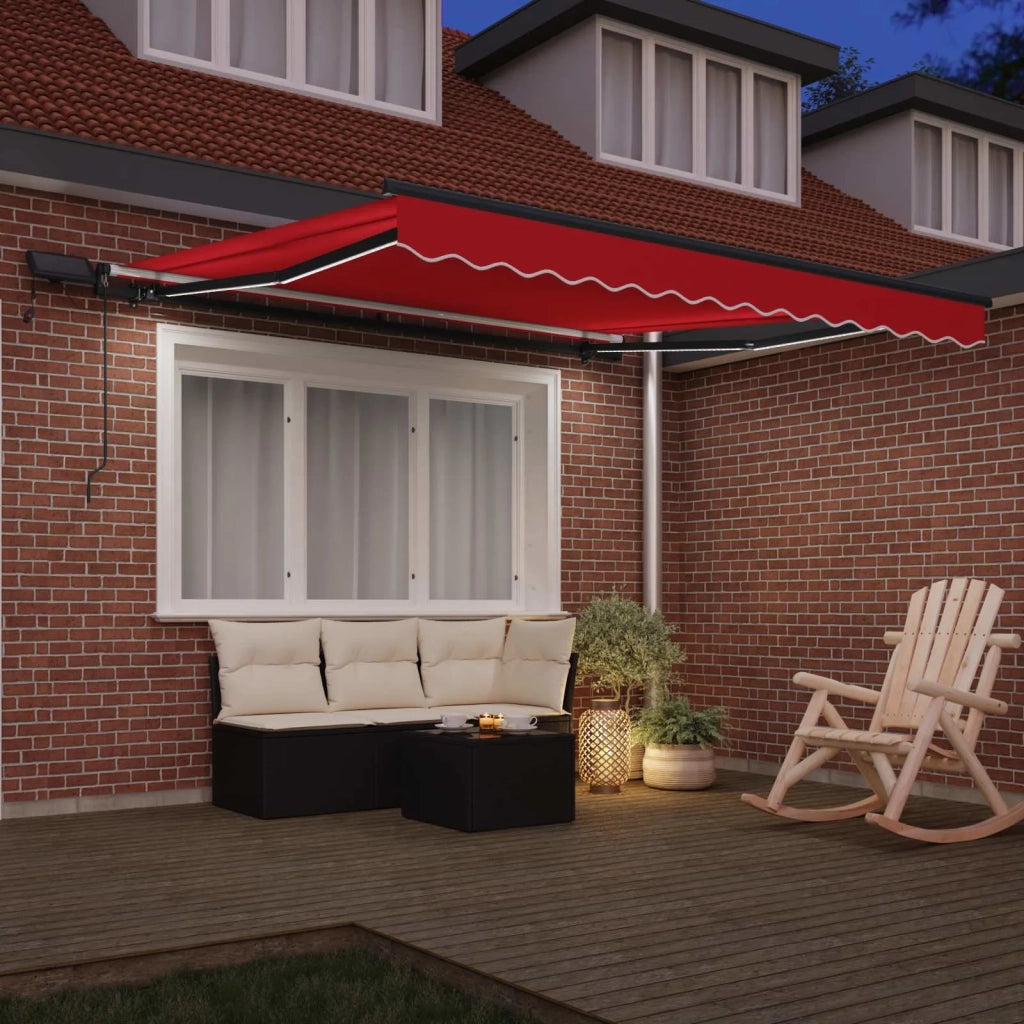 Tenda Retrattile Rosso 300 x 250 cm Tessuto 3330146