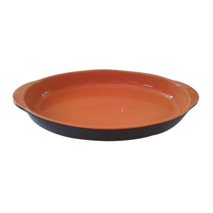 COLI PR17BR-44 Teglia Ovale in Terracotta con Rivestimento Ceramico colore Marrone