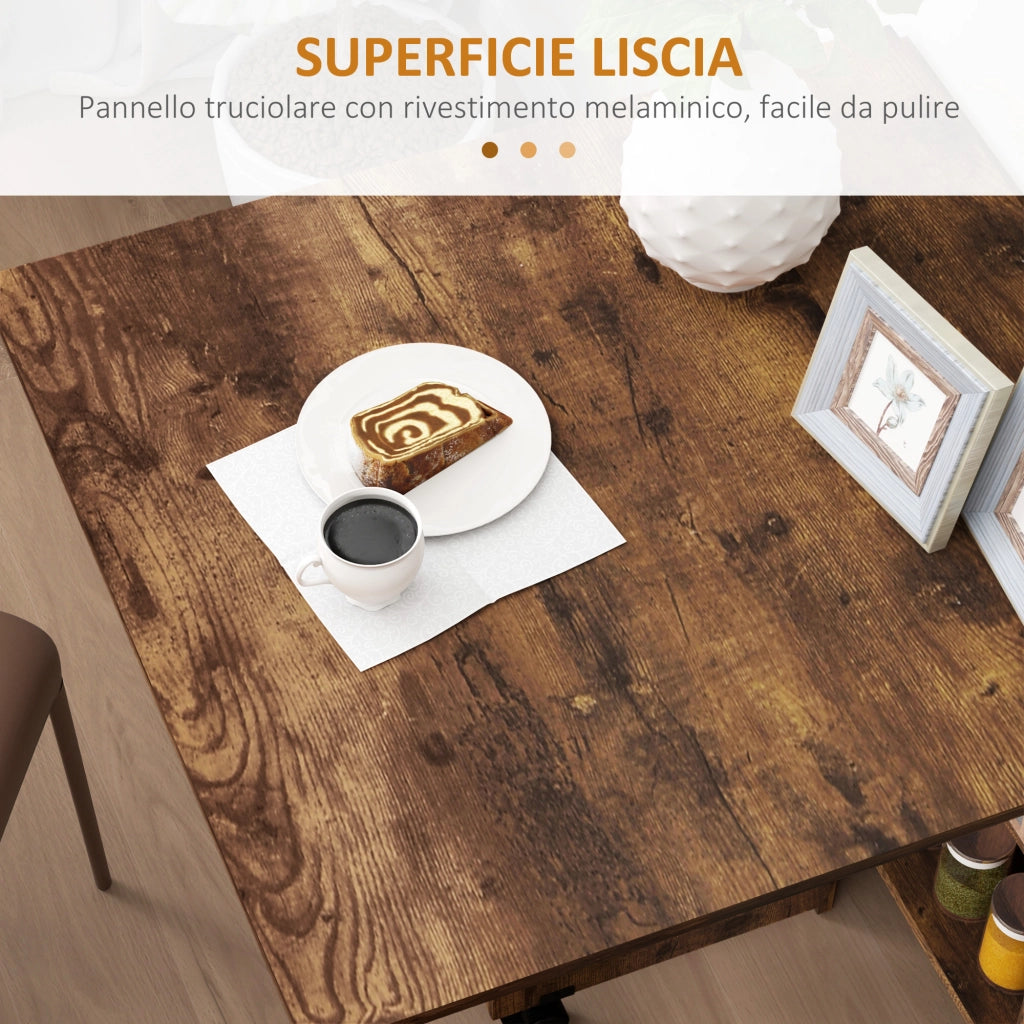 Tavolo da Pranzo Pieghevole per 6 Persone ¨C zephmum ¨C Marrone