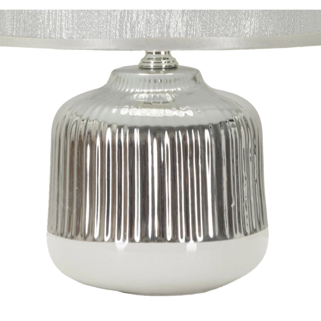 Lampada da tavolo Lucina argento in ceramica Ø20×29 cm