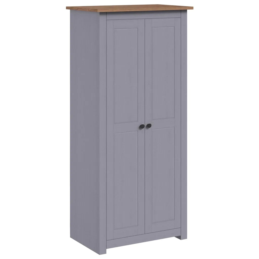 Armadio Grigio 80x50x171,5 cm Legno Massello Pino Panama Range