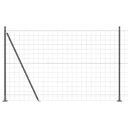 Recinzione da Giardino | Recinzione con Posto Grigio 1,6 x 10 m Acciaio e PVC