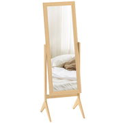 Specchio a Pieno Pieghevole Regolabile ¨C zephmum ¨C Rovere 47x46x148 cm