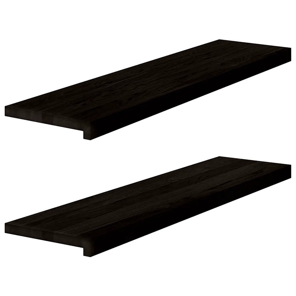 Gradini 2 pz Marrone Scuro 100x30x2 cm Legno Massello Rovere 3283805