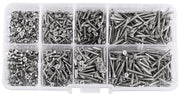 Set di viti autoalimentanti - 800 pezzi assortimento viti a testa piatta - M2 Cross Drive - Adatto per lavorazioni in legno