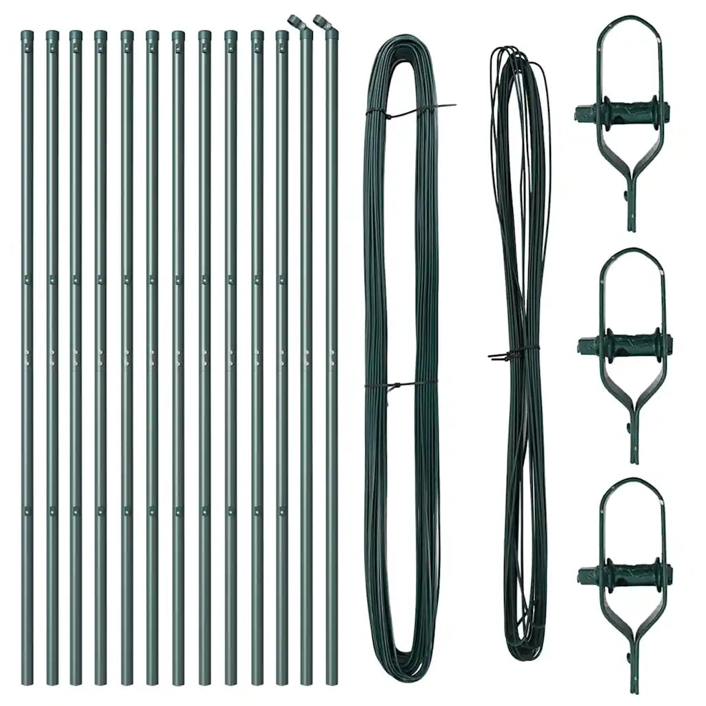 Palo della recinzione 13 pcs Verde Acciaio 42004197