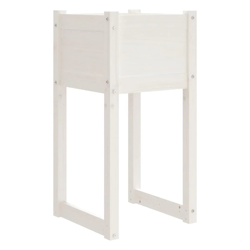 Fioriera rialzata per piante fiori giardino terrazze set da 2 40 x 40 x 81 cm legno massello di pino bianco 02_0038970