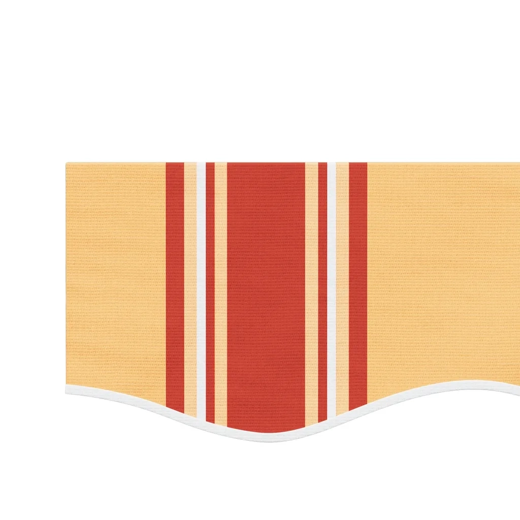 Tessuto Ricambio per Mantovana Tenda Righe Giallo Arancione 5 m 367796
