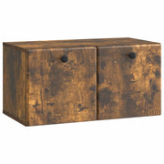 Mobile Porta TV da Muro-Credenza per TV sospesa 59,5 x 31 x 30 cm Rovere Fumo