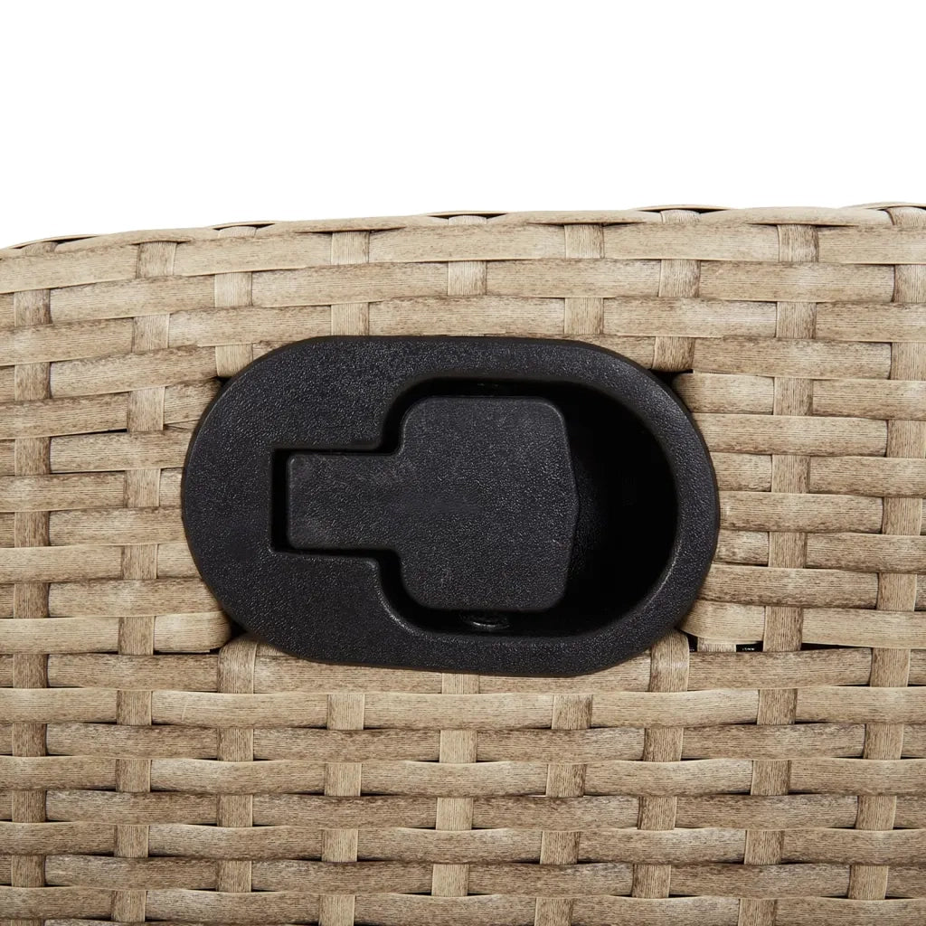 Set Pranzo da Giardino 7 pz con Cuscini Beige Misto Polyrattan 3212828